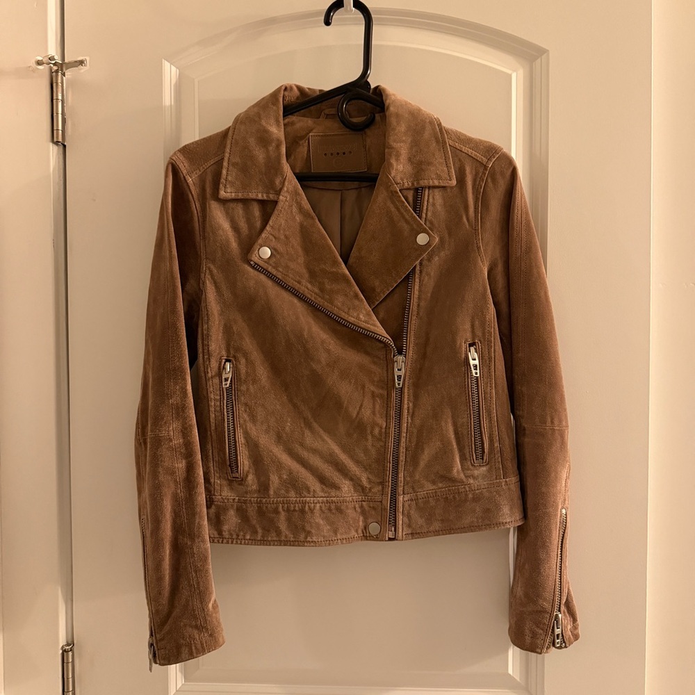 Blank NYC Tan Suede Leather Jacket